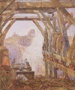 Travelling Cranes,Diving Bell &etc.on the Unfinished Part of Tynemouth Pier  (mk46)